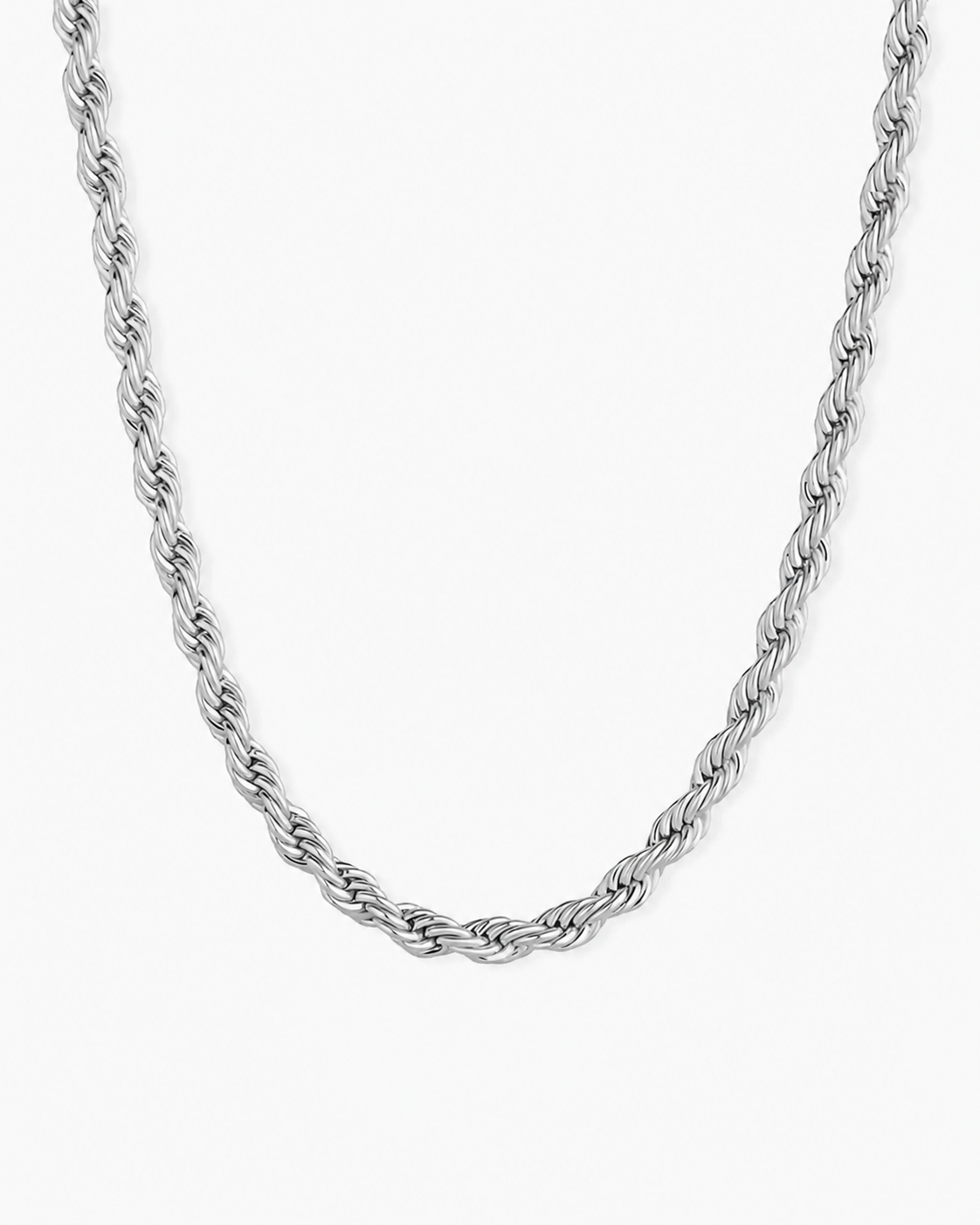 2 FOR 1 - HOOD SILVER ROPE CHAIN.